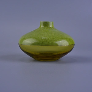 6oz green crackle finish glass perfume bottles fragrance bottles