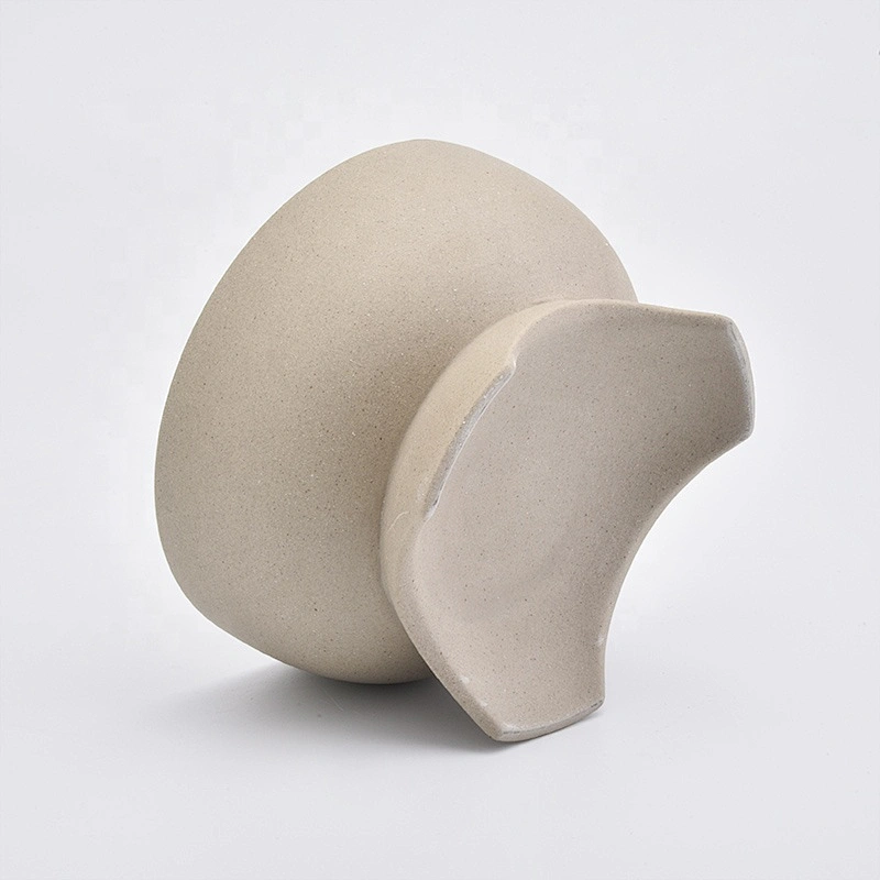 Unique Bowl Shaped Candle Ceramic Jar For Home Decor