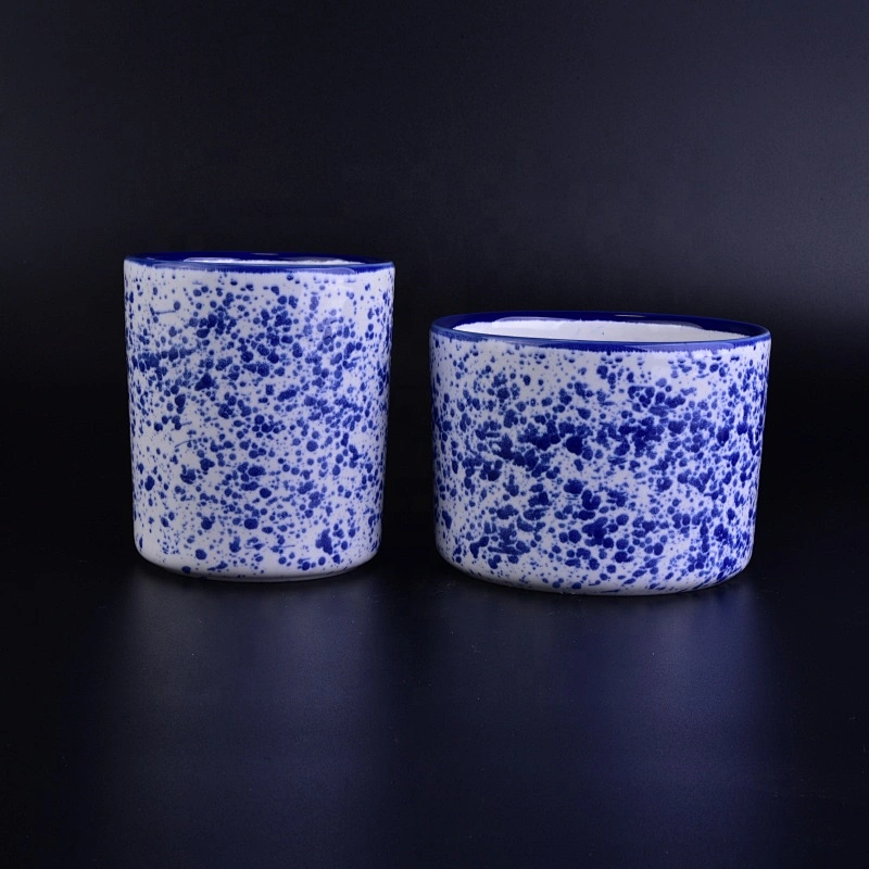 Vintage customized round terrazzo candle jars