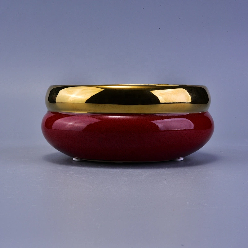 Sunny custom large 3 wick empty ceramic candle holder vessel