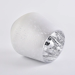 Mercury stemless glass candle holders