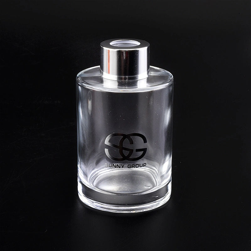 Black cylinder glass diffuser bottle glass perfume bottle fragrance