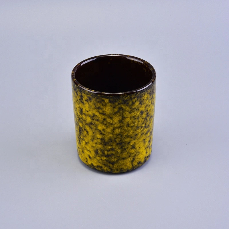 Vintage printing aroma ceramic empty candle jar bulk