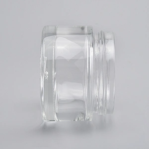 Wholesales round shape clear glass cream bottles cosmetic products for skin care