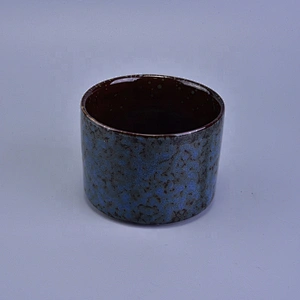 Handmade blue ceramic scented candle jar 400ml