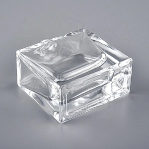 1/3 oz (10ml) Flat-Square Clear Glass Bottle (Heavy Base Bottom)