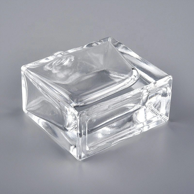 1/3 oz (10ml) Flat-Square Clear Glass Bottle (Heavy Base Bottom)