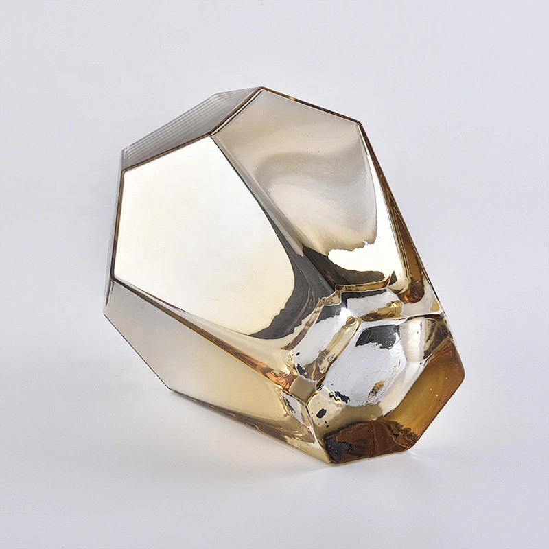 Gold Geometric Glass Candle Holder Wholesale