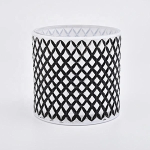 Custom round glass candle vessel home decor