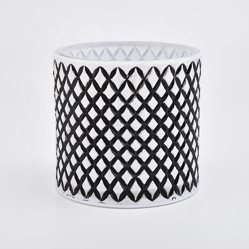 Custom round glass candle vessel home decor