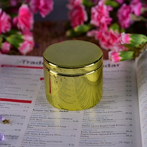 Color custom decorative empty candle tins with lid