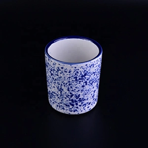 Wholesales Custom made cylinder ceramic candle jars