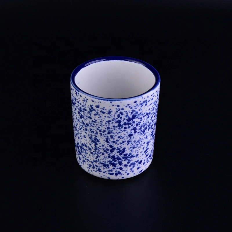 Wholesales Custom made cylinder ceramic candle jars