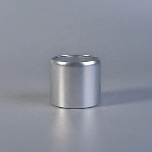 Silver round Metal Aluminum candle tins with lid