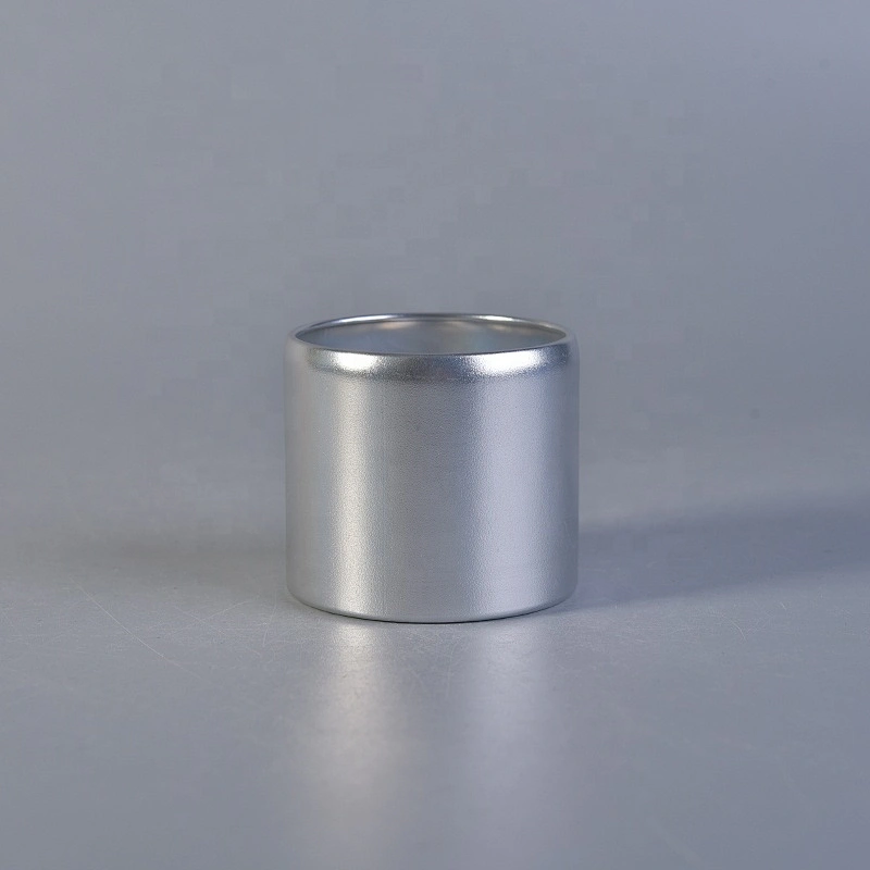 Silver round Metal Aluminum candle tins with lid
