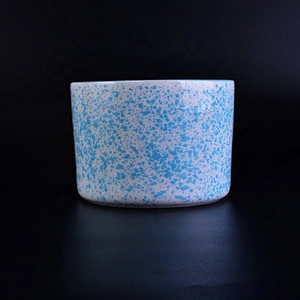 Wholesales blue round religious ceramic candle holder