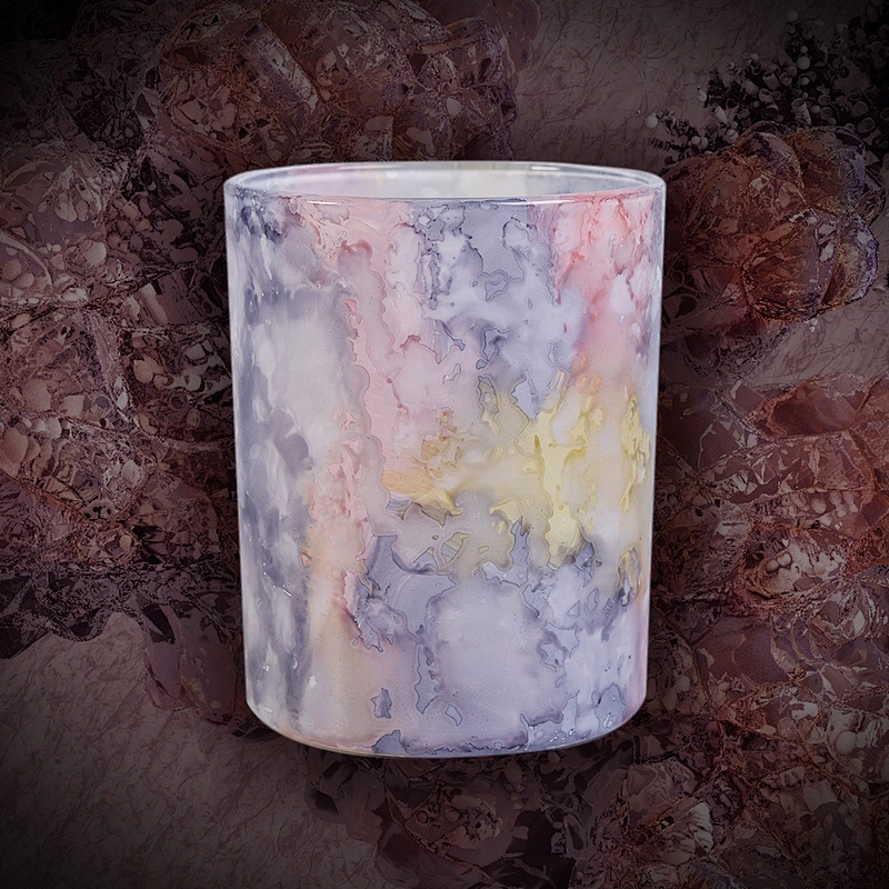 Sunny good price iridescent cylinder votive ceramic candle holder wholesales