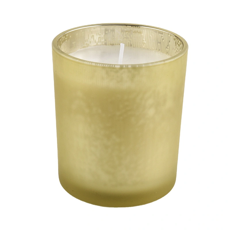 Sunny golden matte tealight candle glass jar holders 10oz 20oz