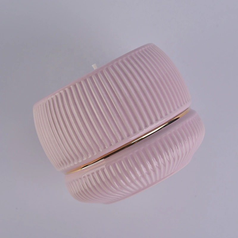 Sunny suppliers handmade scented pink ceramic candle holders 10oz