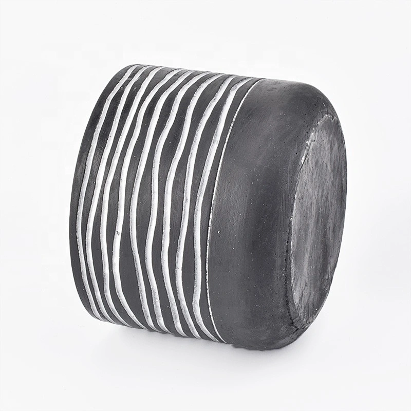 Home decoration for wedding Matte black Concrete Candle Holders Wholesales
