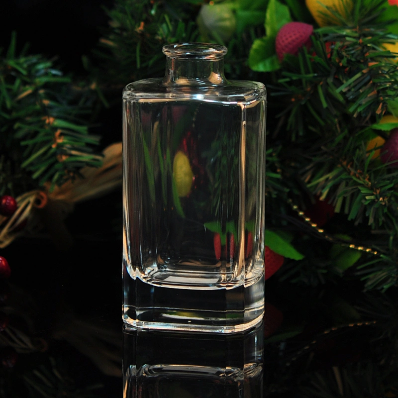 4oz square transparent high-white glass diffuser bottles fragrance bottles for home decorations