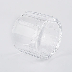 wholesale glass candle holders home decorations glass candy container with lid