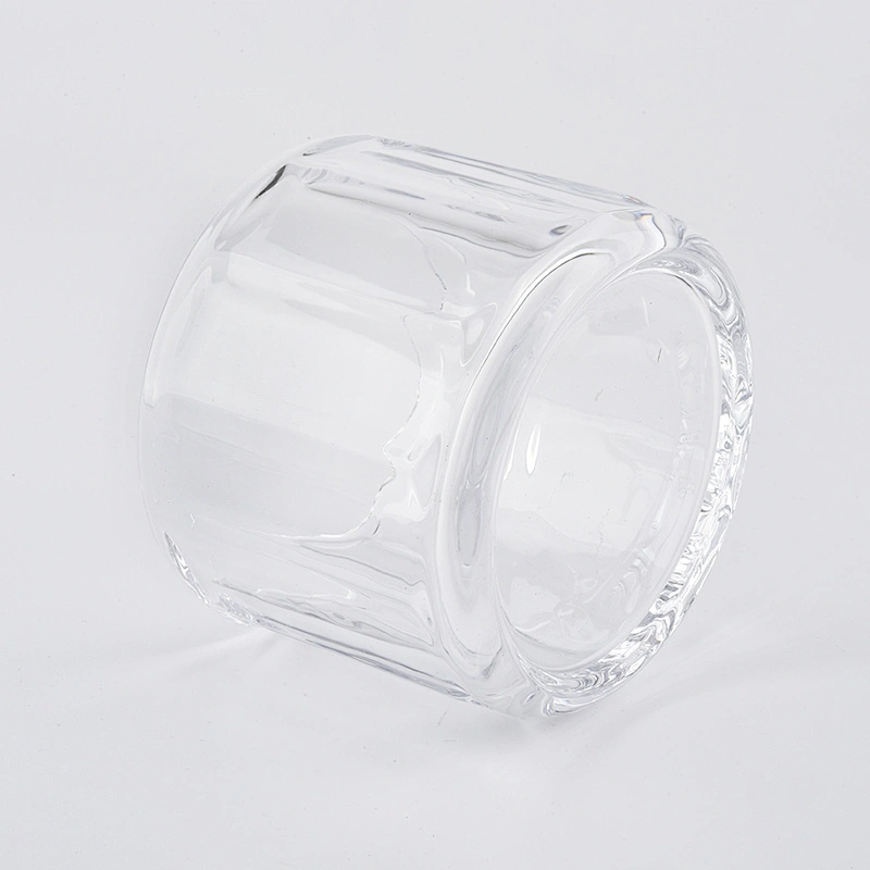 wholesale glass candle holders home decorations glass candy container with lid