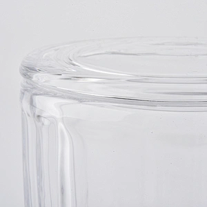 wholesale glass candle holders home decorations glass candy container with lid