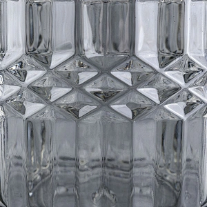 10oz large Supplier decorative glass candle vessel with lid