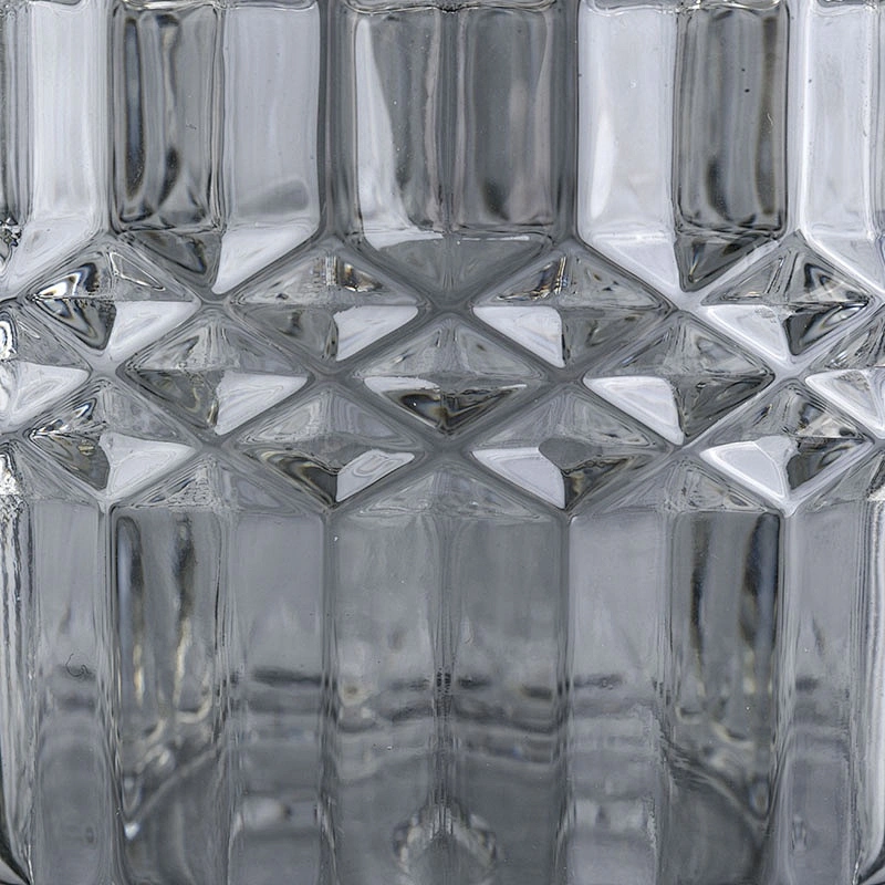 10oz large Supplier decorative glass candle vessel with lid