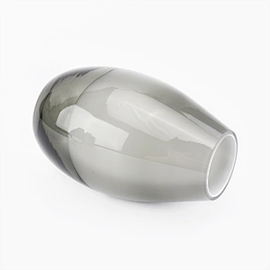 Round shape grey overlay glass reed diffuser bottles