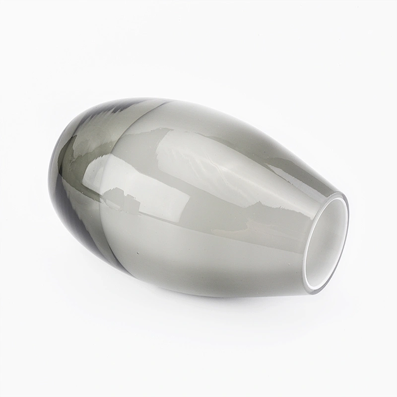 Round shape grey overlay glass reed diffuser bottles