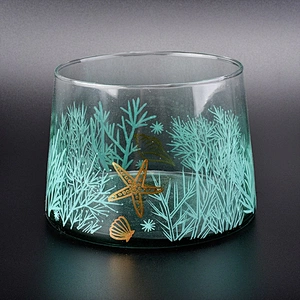 Tealight clear glass candle container home decor