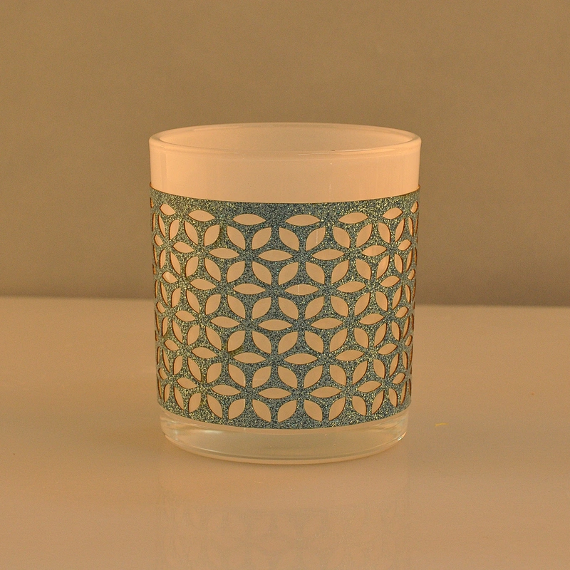 Wholesales woven luxury glass candle jar in bulk 6oz 8oz 10oz
