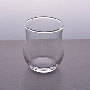 high white transparent glass candle holder for home decor soy wax candle jar