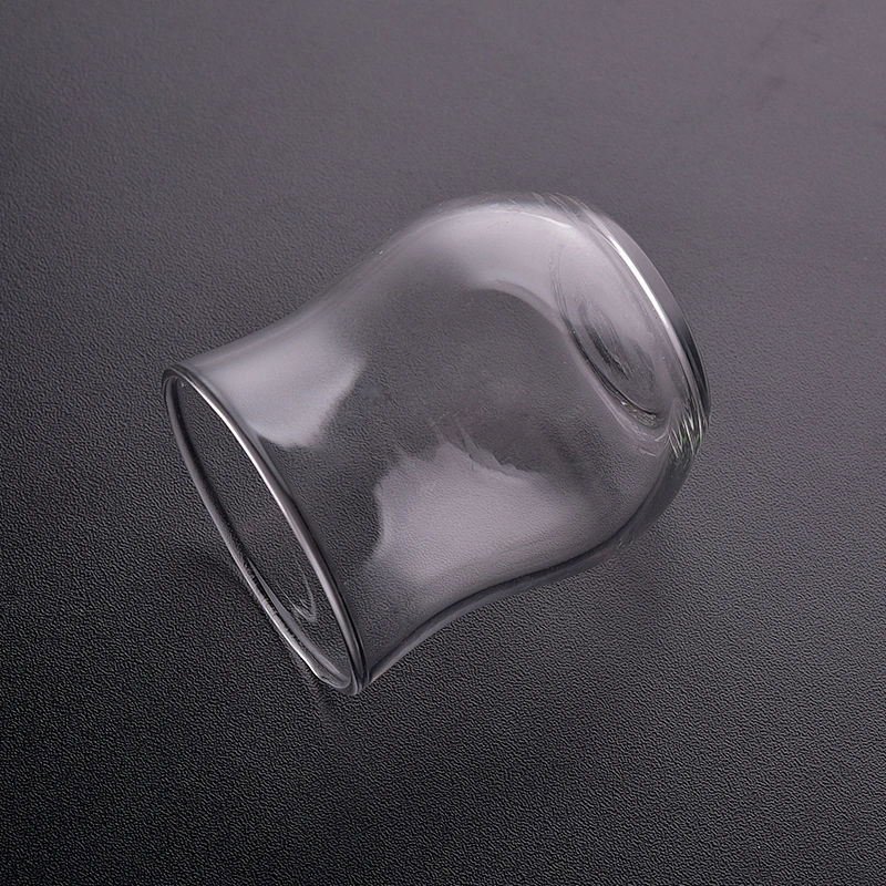 high white transparent glass candle holder for home decor soy wax candle jar