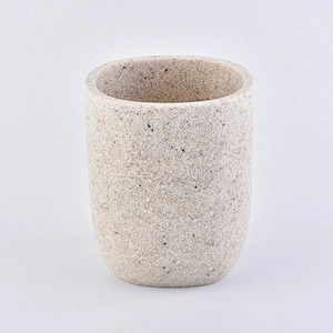 modern hotel complete 4-piece cement bathroom accessories with concrete toothbrush holder soap dish lotion dispenser