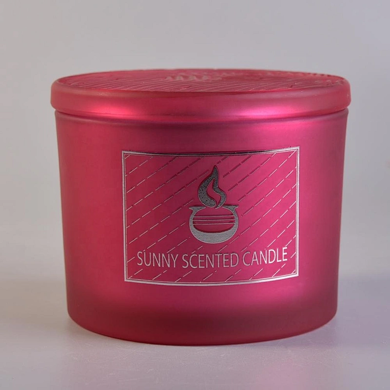 10oz 20oz Sunny scented luxury color candle glass jar with lid bulk