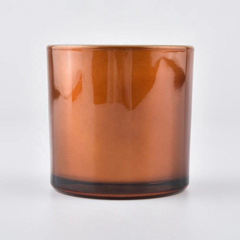 Sunny luxury tea light amber glass candle jar container 8oz 10oz 12oz