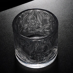 10oz 11oz 16oz luxury crystal empty glass candle jar and lid