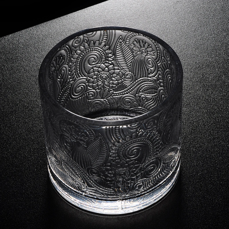 10oz 11oz 16oz luxury crystal empty glass candle jar and lid