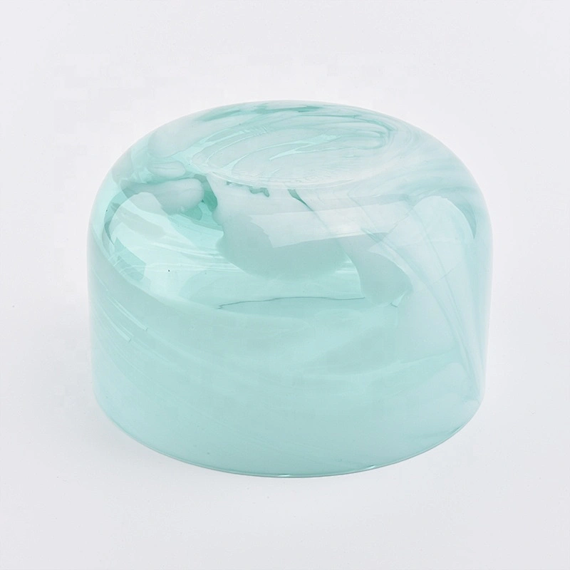 Marble Pattern Glass Candle Bowl Jars For Candle Making