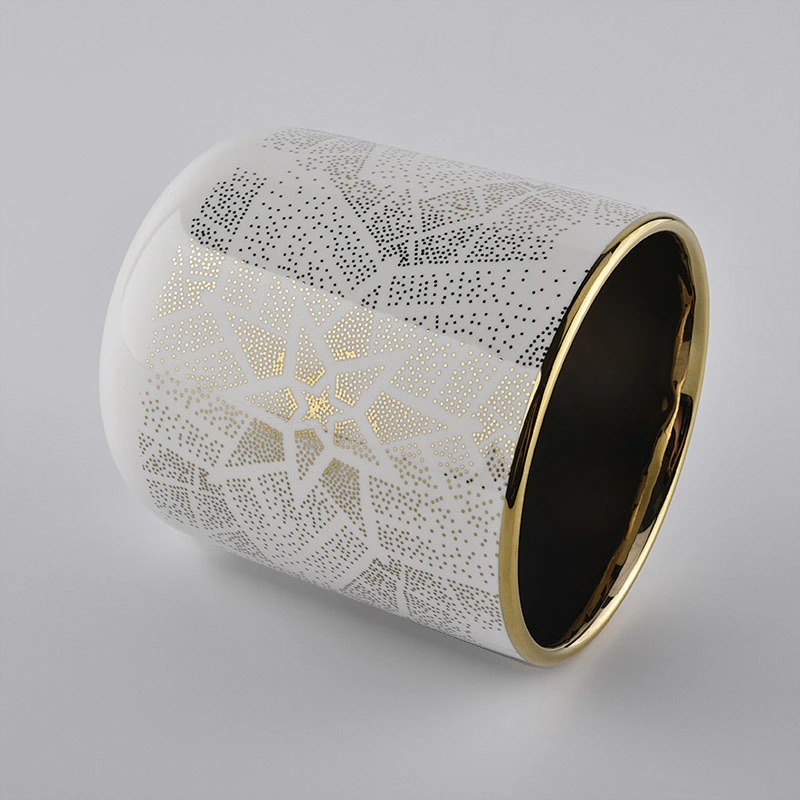 Custom Pattern Ceramic Candle Vessels Wholesale