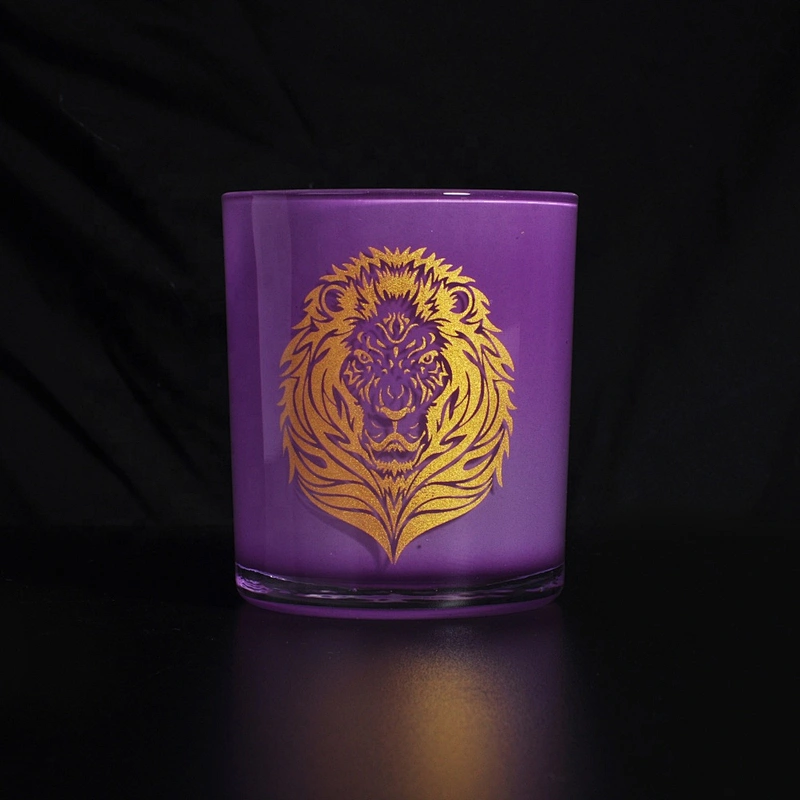Wholesales custom empty coloured glass candle tumbler