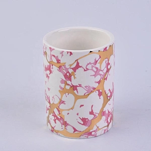 Wholesales decorative empty ceramic candle jar home decoration