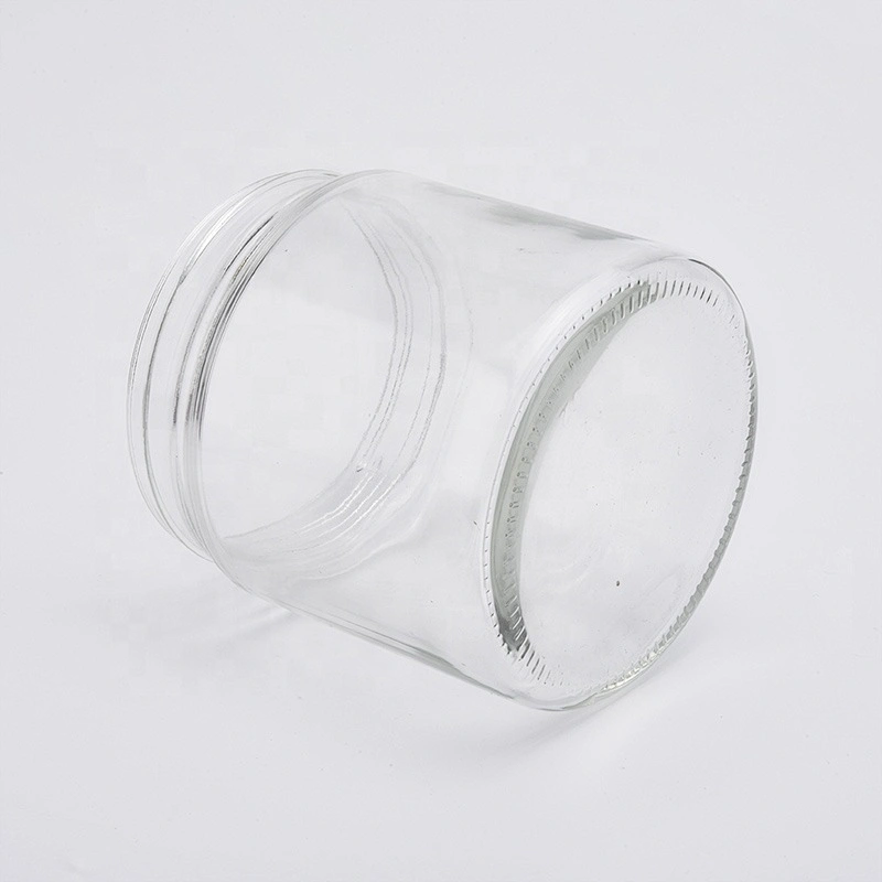 Sunny custom decorative large clear glass candle containers 20oz