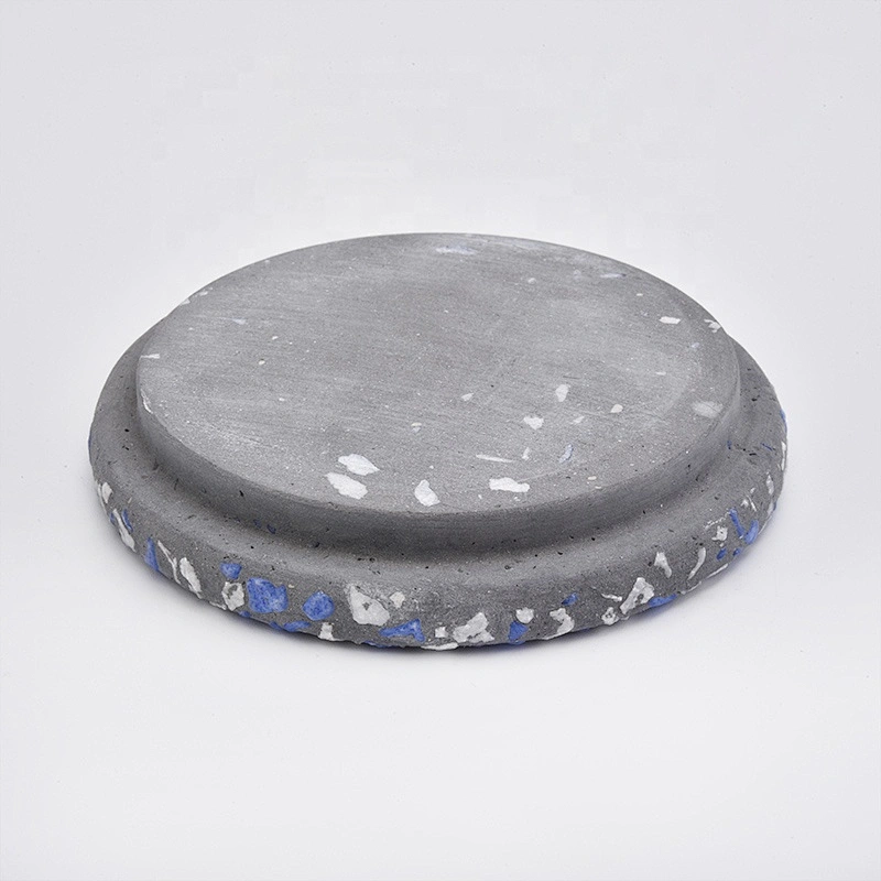 luxury custom concrete cement lid for candle jars