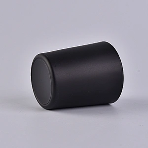 Matte black glass votive candle holder