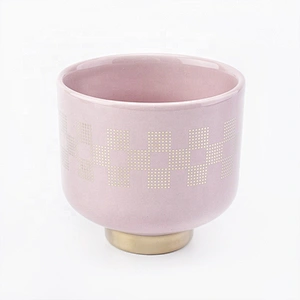 Sunny luxury pink stand candle glass jars wholesales