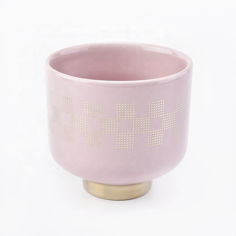 Sunny luxury pink stand candle glass jars wholesales